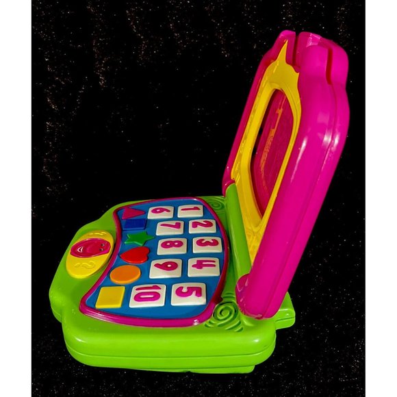 Barney Dinosaur Interactive Laptop Computer 2002 Mattel VINTAGE (2 Cards) Works - Picture 4 of 12